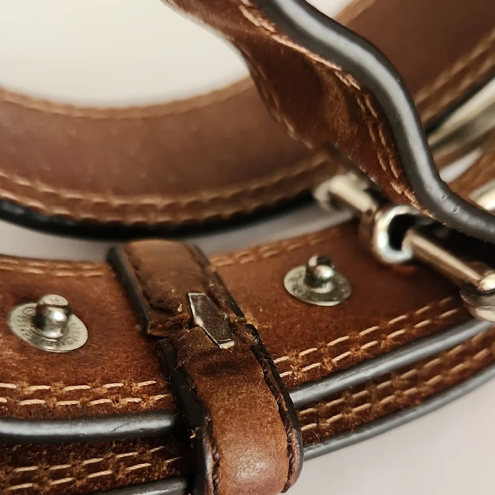 Ariat Camo Brown Leather Belt with Silver Buckle 26